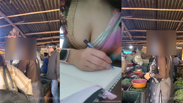 SexyIndianWife Dare In Crowded – Veg Market Hotel Porn Video