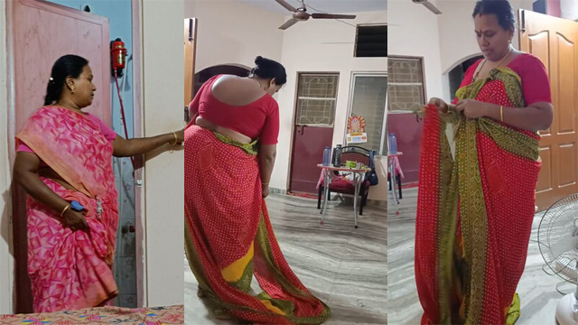 Mom Dress Change Infront – of son Secretly Recorded it Video Upload