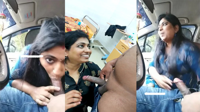 Real Hot Doctor Aunty Affair Blowjob – Fucking Car & Hospital Sex