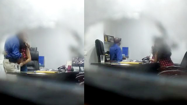 Cute PS Kissed By Boss – Viral CCTV Footage sex mms