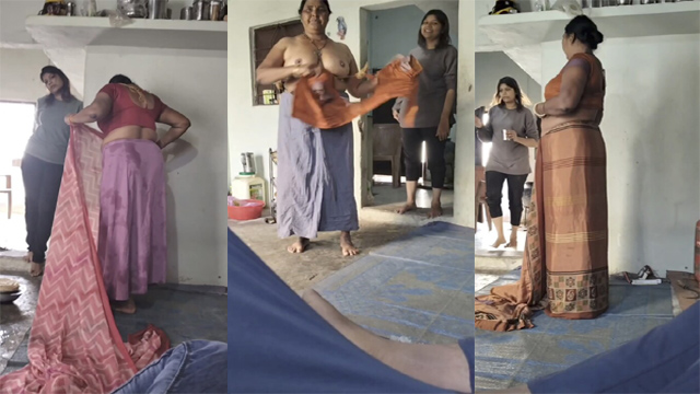 Naughty Mom Changing After Bath – Infront Of Him And Her Sis Viral