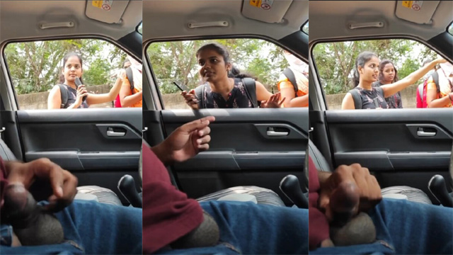 South Indian Daring Guy Flashing Dick – In Girls While Asking