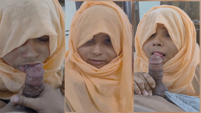 Hijabi Wife Affair Giving Blowjob To Lover Video