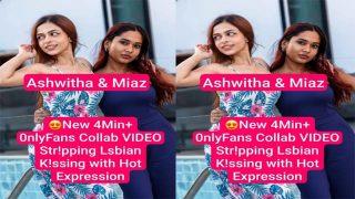 Ashwitha Miaz Collab – Lesbian Strip Pussy Lick MMS