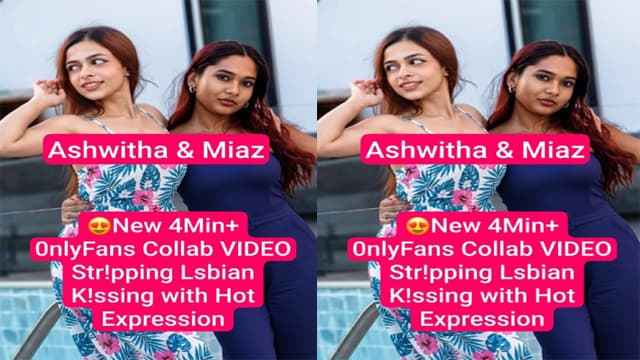 Ashwitha Miaz Collab – Lesbian Strip Pussy Lick MMS