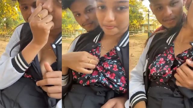 Desi School Girl – Sweet Outdoor Boobs Play MMS