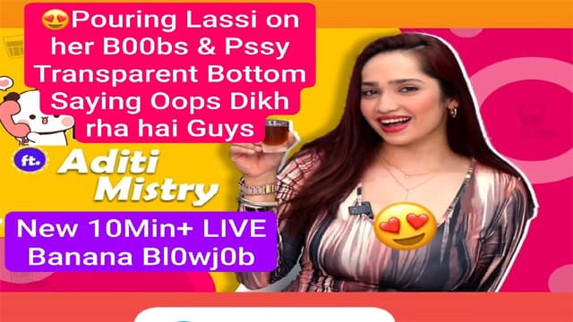 Aditi Mistry New Live Banana Blowjob Pouring Lassi on Her Boobs Viral Free Watch