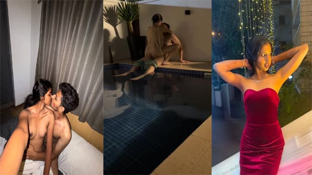Desi High Class Couple – Poolside Pound