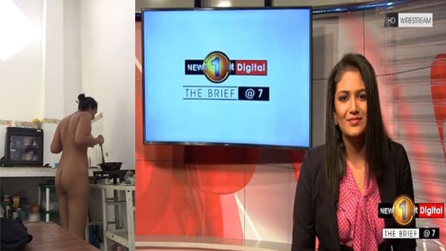 Sri Lankan Nude Babe – Reporter Cooking Tease Viral