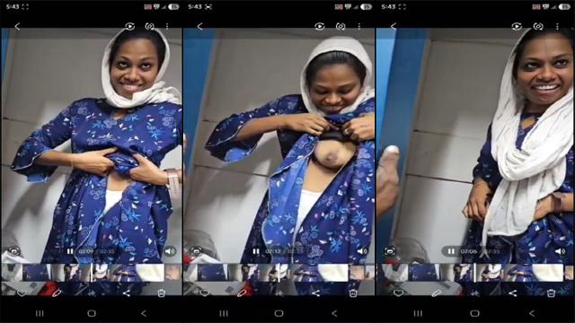 Shy Desi GF Flashing Boobs Secretly In OYO Hotel Room