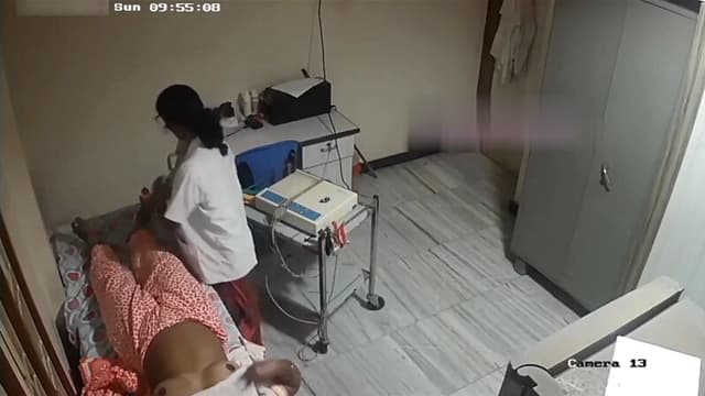 Tamil Aunty Nurse Cream On Leg CCTV Captured Viral